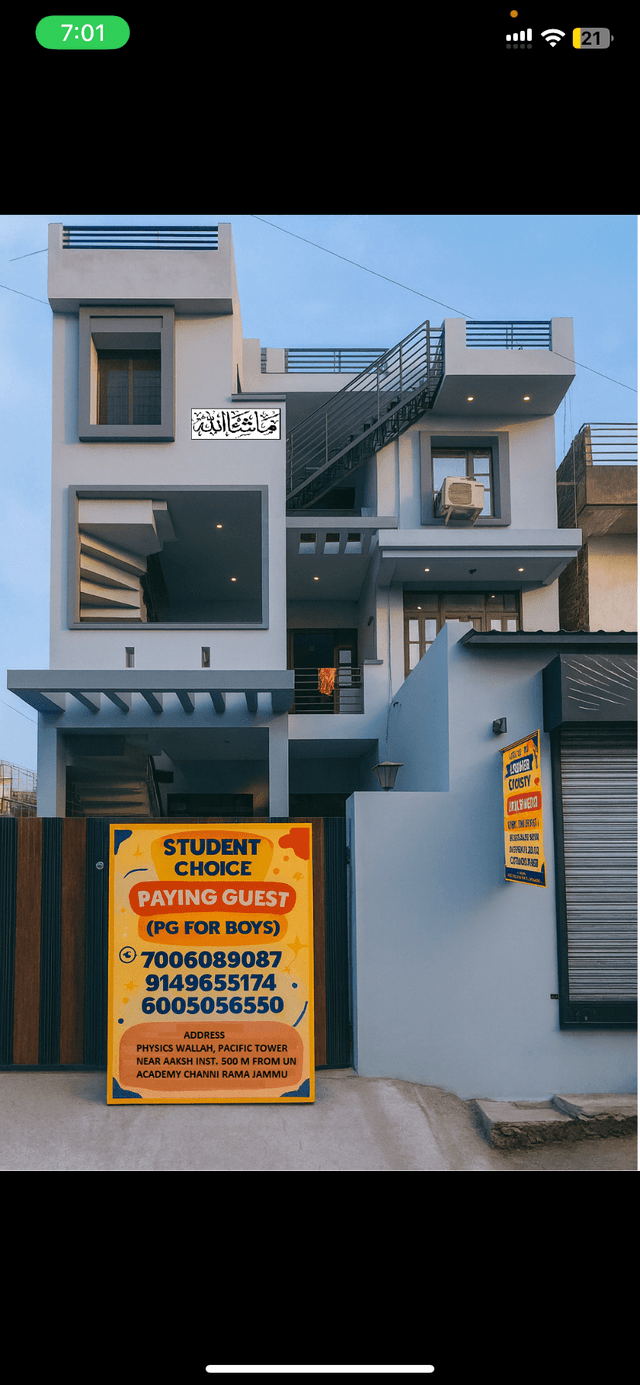 student choice paying guest (pg for boys)