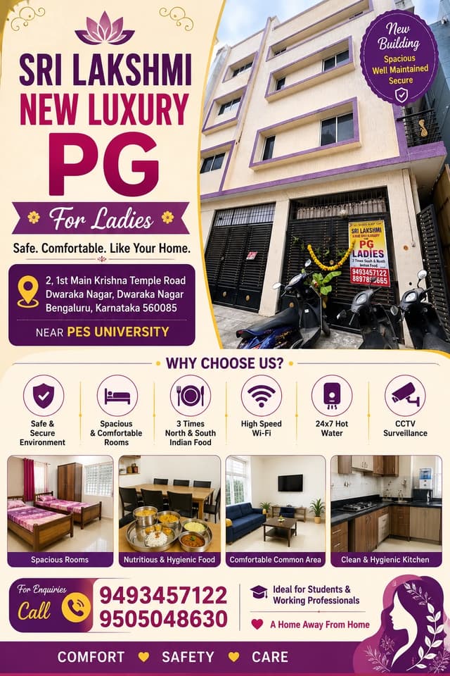 Sri Lakshmi New Luxury Pg For Ladies
